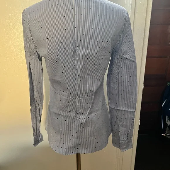 NWOT oodji Ultra Striped Peplum Blouse | Size 38 | Tailored Shirt Xs-S - Picture 4 of 7